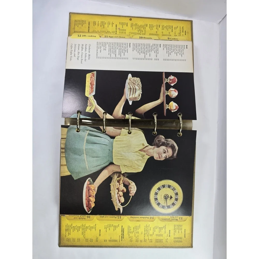 Vintage 1965 Better Homes and Gardens New Cook Book Binder Mid Century Recipes